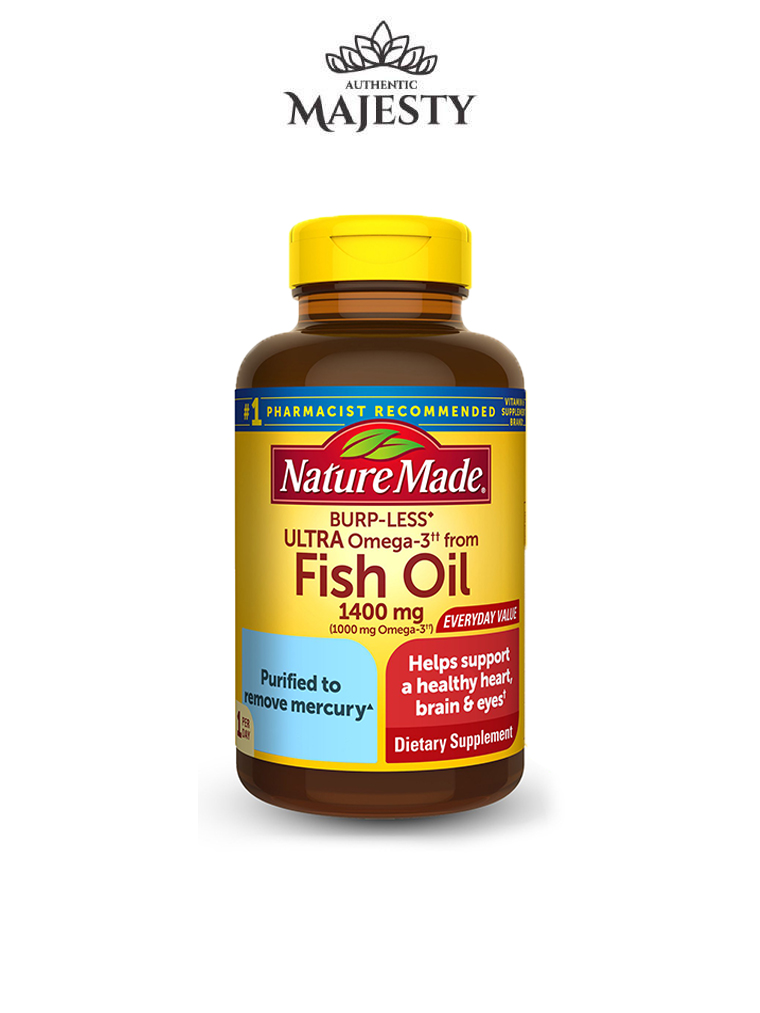 Nature Made Burp Less Ultra Omega 3 à base dhuile de poisson 1400 mg