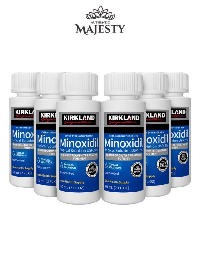 Kirkland Minoxidil pour Hommes 5% Repousse des Cheveux - 6*60 ml -