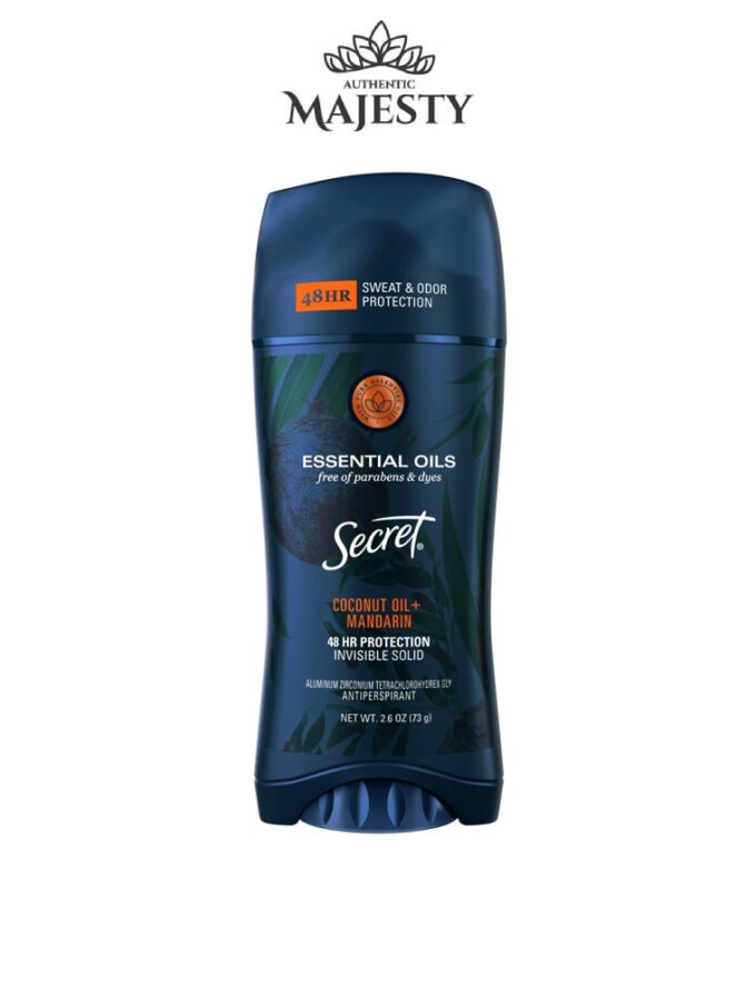 Secret Deodorant Essential Oil Coconut Oil & Mandarin – invisible solid – 73g