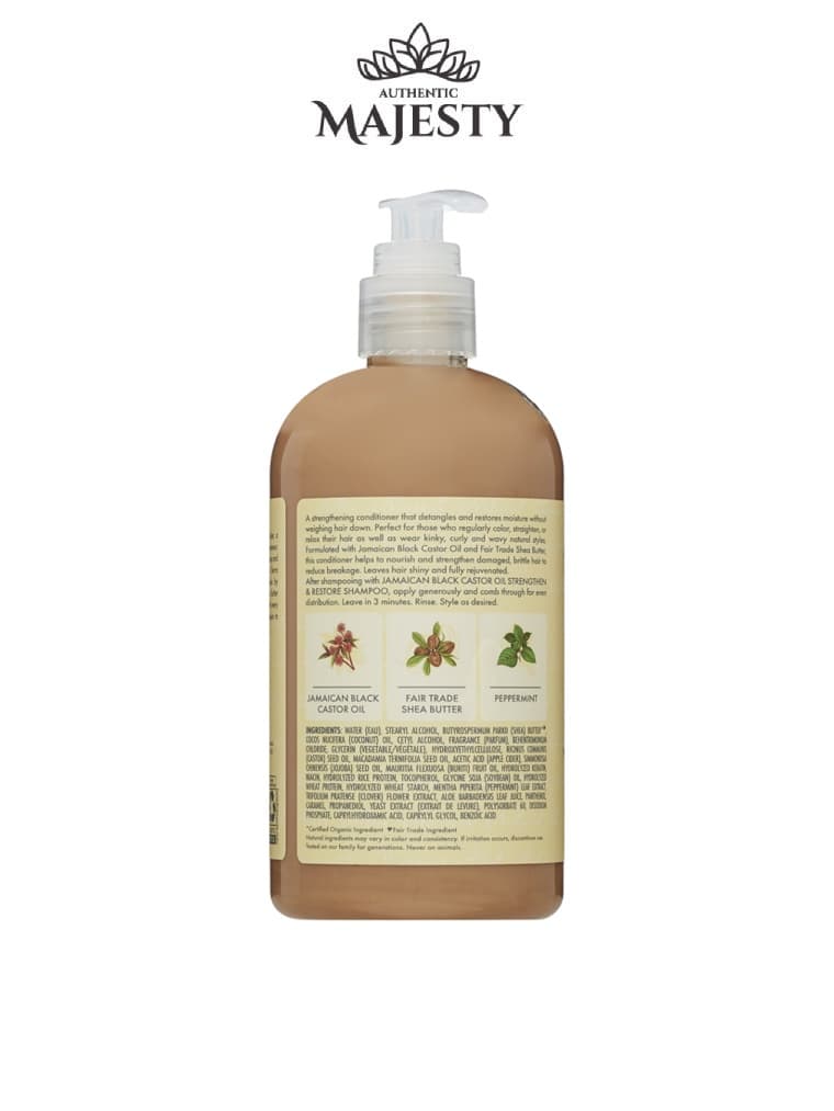SheaMoisture 1 Jamaican Black Castor Oil Renforce Et Restaure Après-shampooing Lissant -384ml-