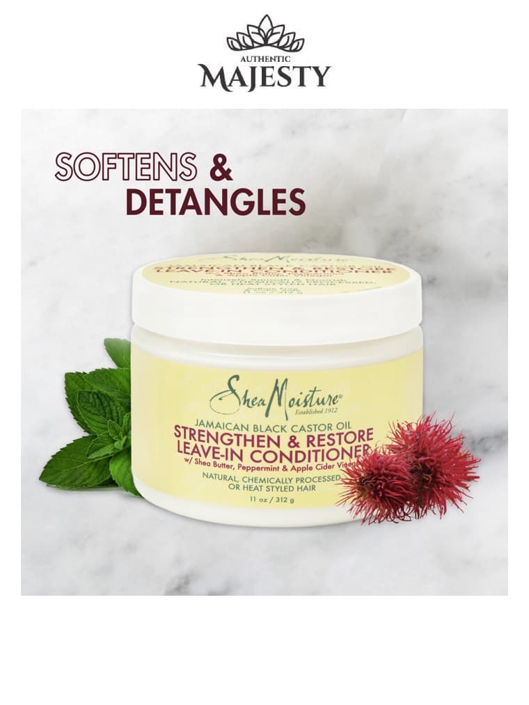 SheaMoisture 1 Jamaican Black Castor Oil Renforce Et Restaure Le Revitalisant Sans Rinçage - 340ml -