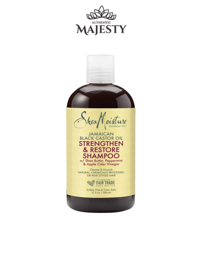 SheaMoisture 1 Jamaican Black Castor Oil Renforce Et Restaure Shampooing Pour Cheveux Abîmés - 384ml -