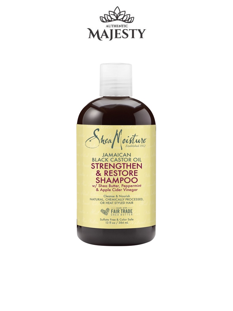 SheaMoisture 1 Jamaican Black Castor Oil Renforce Et Restaure Shampooing Pour Cheveux Abîmés - 384ml -