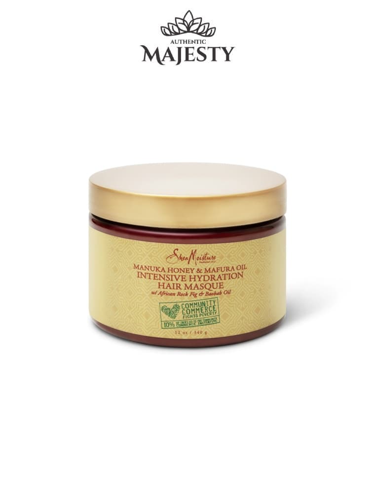 SheaMoisture 5 Masque Capillaire Hydratant  Miel De Manuka Et Huile De Mafura Contrôle Des Frisottis Pour Cheveux Secs - 340g -