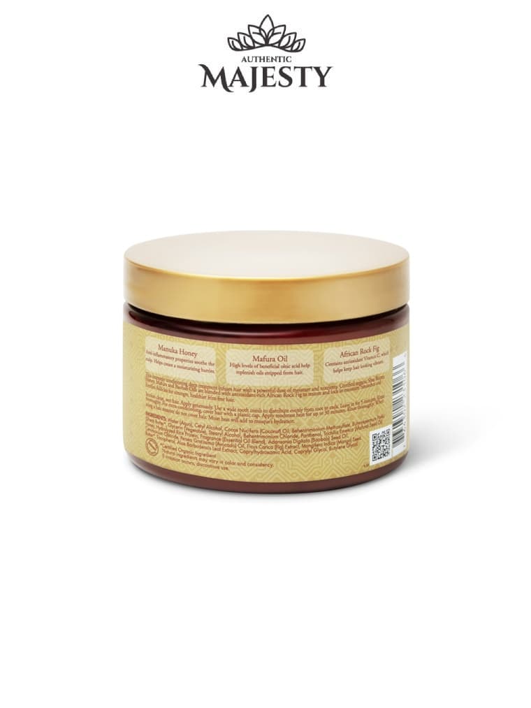 SheaMoisture 5 Masque Capillaire Hydratant  Miel De Manuka Et Huile De Mafura Contrôle Des Frisottis Pour Cheveux Secs - 340g -