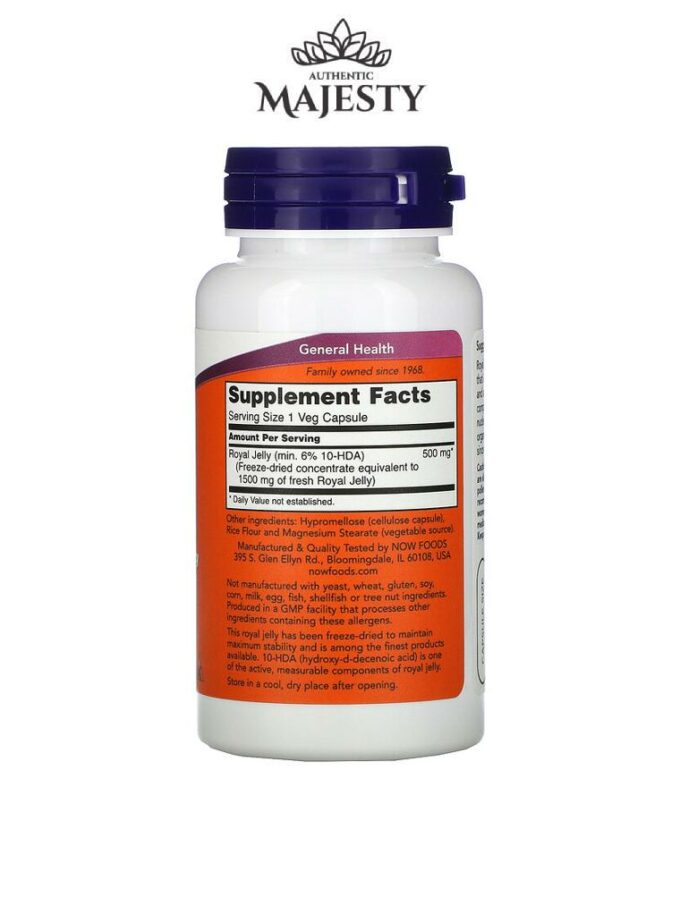 NOW Foods Gelée royale1500 mg - 60 Vegcaps -