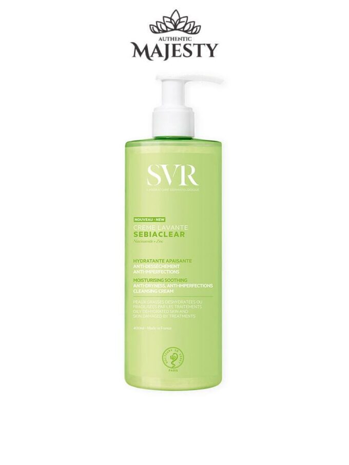 SVR Sebiaclear Crème Lavante Hydratante Apaisante Anti-Dessèchement Anti-Imperfections - 200 & 400 ml -