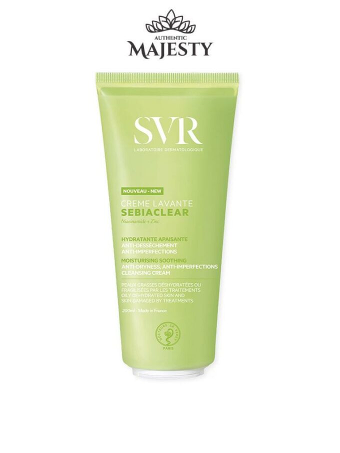 SVR Sebiaclear Crème Lavante Hydratante Apaisante Anti-Dessèchement Anti-Imperfections - 200 & 400 ml -