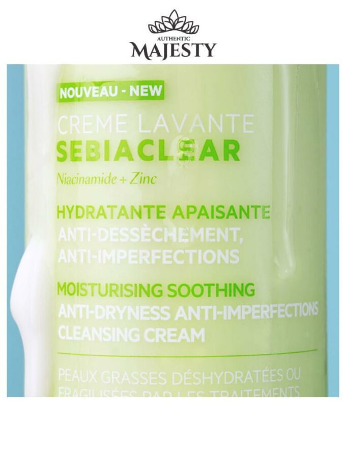 SVR Sebiaclear Crème Lavante Hydratante Apaisante Anti-Dessèchement Anti-Imperfections - 200 & 400 ml -