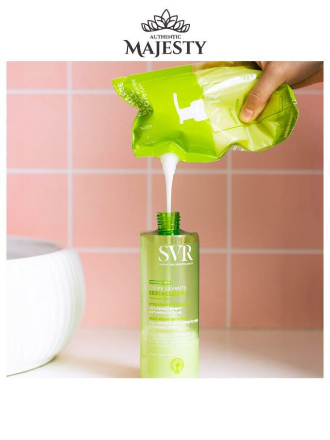 SVR Sebiaclear Crème Lavante Hydratante Apaisante Anti-Dessèchement Anti-Imperfections - 200 & 400 ml -