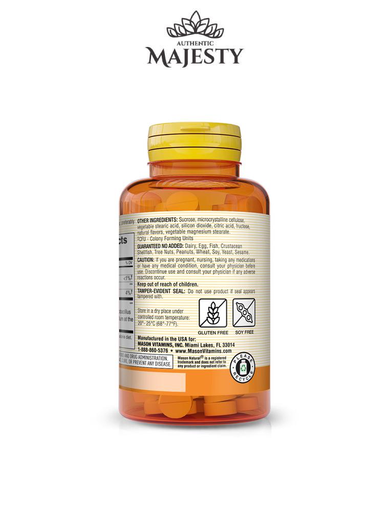 Mason Natural Probiotic Acidophilus Gout Fraise - 100 Gaufrettes -