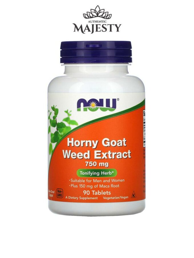 NOW Foods Extrait d’herbe de cornée de chèvre 750 mg - 90 comprimés -