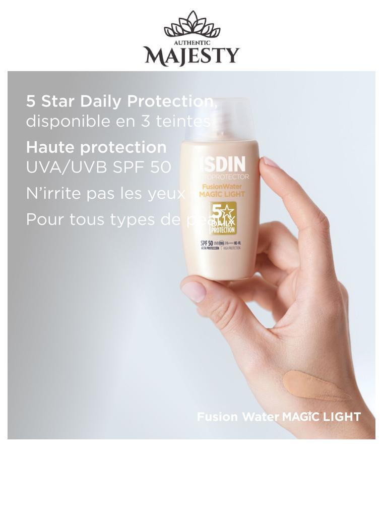 ISDIN Fotoprotector  Fusion Water MAGIC Light SPF 50 - 50ml -