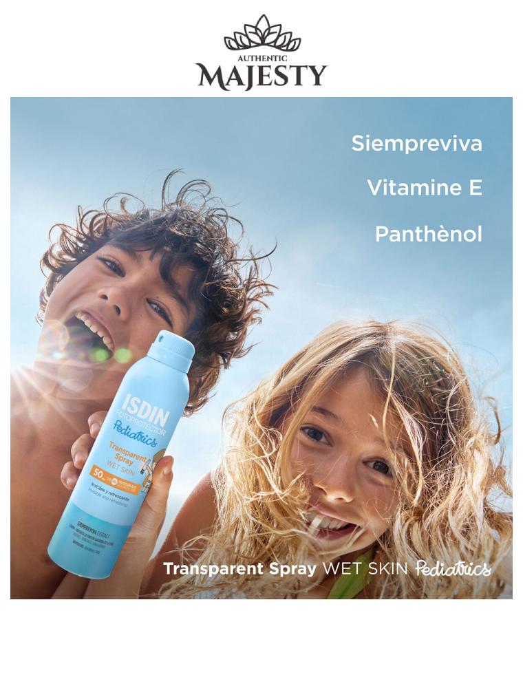 ISDIN Fotoprotector  Transparent Spray Wet Skin Pediatrics  SPF 50+ - 250 ml -