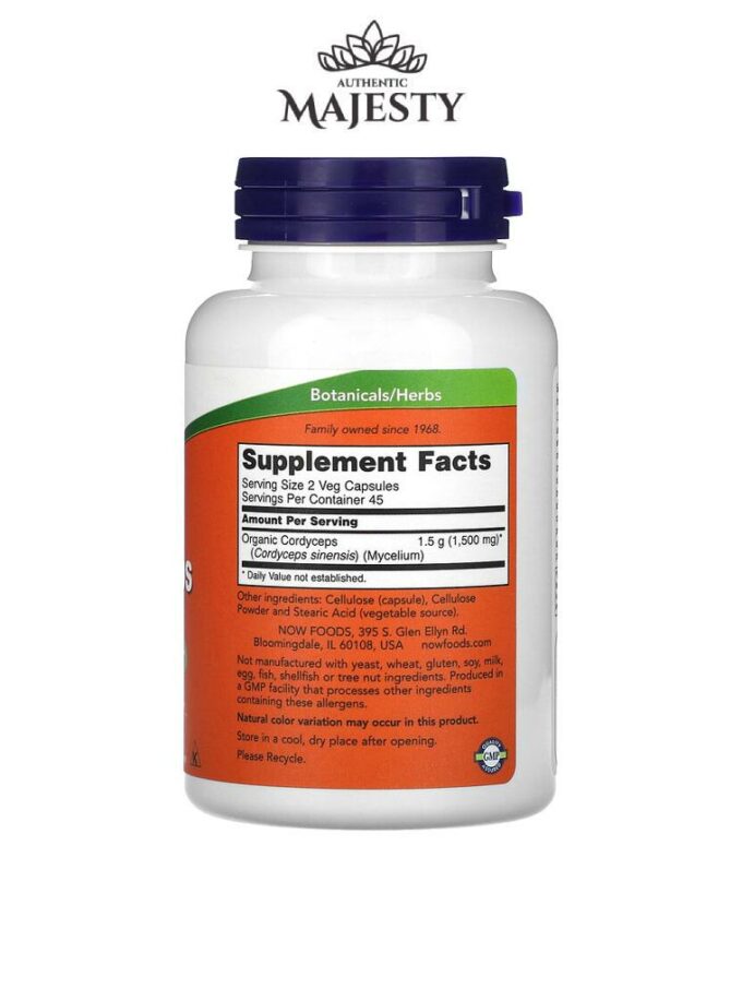 Now Foods Cordyceps 750 mg - 90 capsules végétariennes -