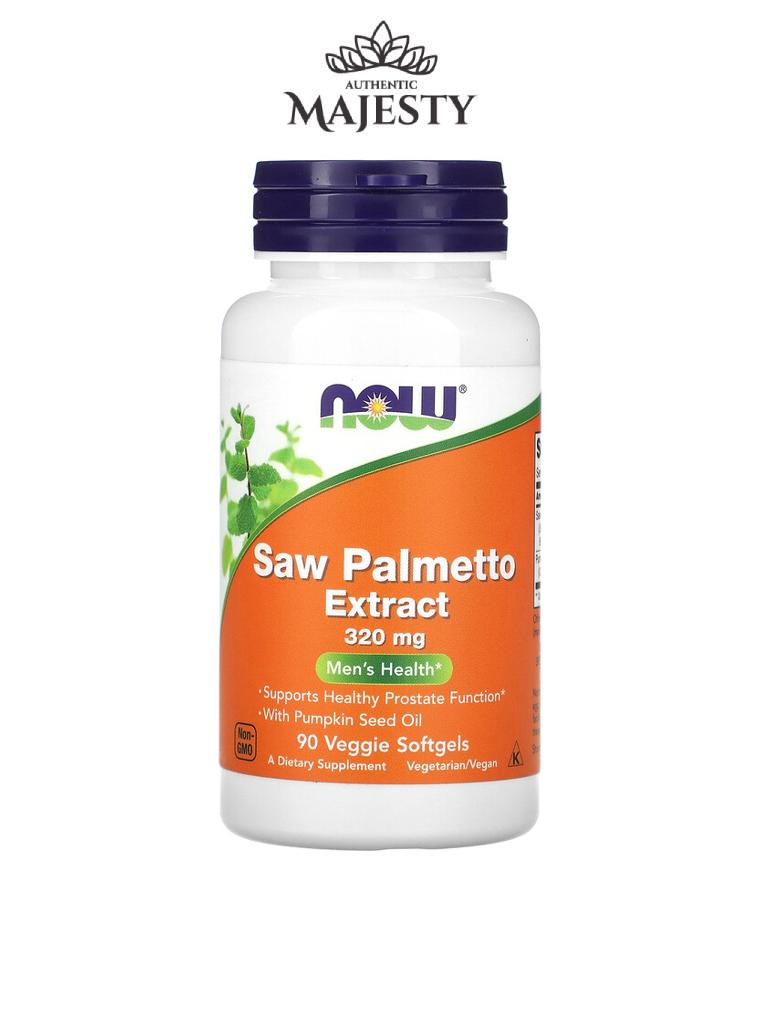 Now Foods Extrait de chou palmiste Santé masculine 320 mg - 90 Vegcaps à enveloppe molle -