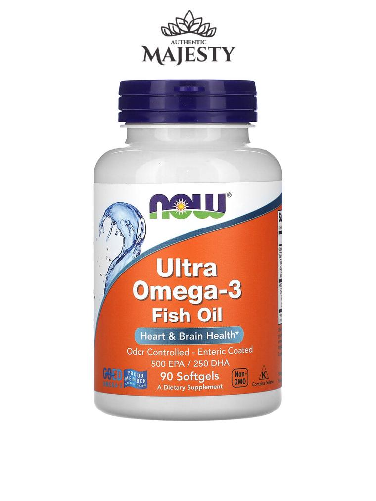 Now Foods Ultra Omega-3 500 EPA / 250 DHA - 90 & 180 gélules à enrobage entérique -