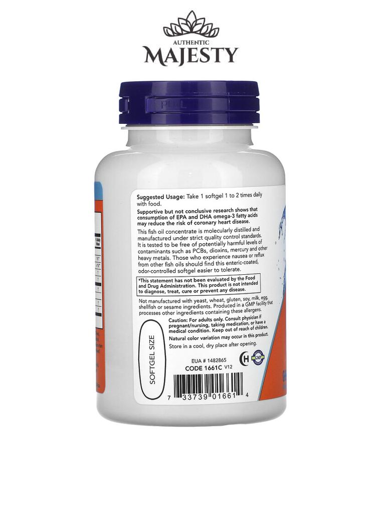 Now Foods Ultra Omega-3 500 EPA / 250 DHA - 90 & 180 gélules à enrobage entérique -