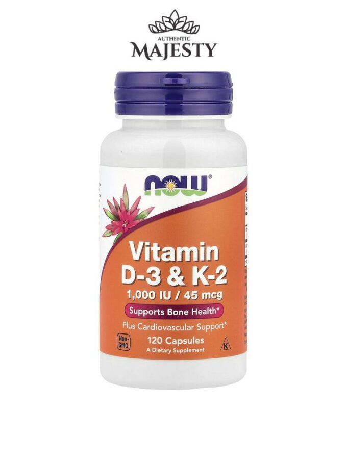 NOW Foods Vitamines D-3 & K-2 - 120 Vegcaps -