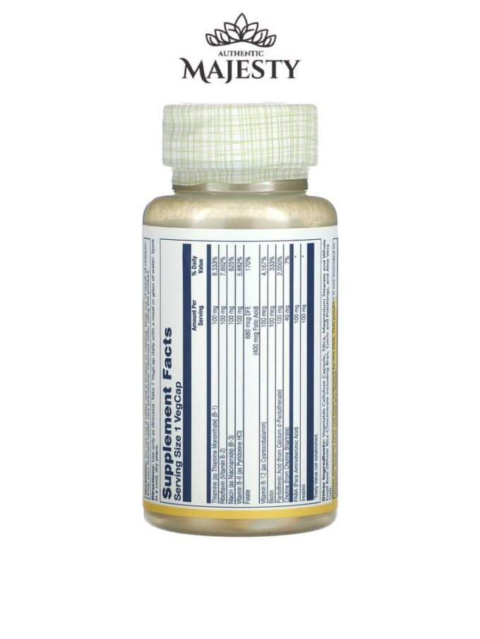 Solaray Complexe de vitamines B 50 mg - 50 capsules végétales -