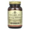 Solgar Vitamine D3 (cholécalciférol) 125 µg (5000 UI) - 100 capsules végétales -
