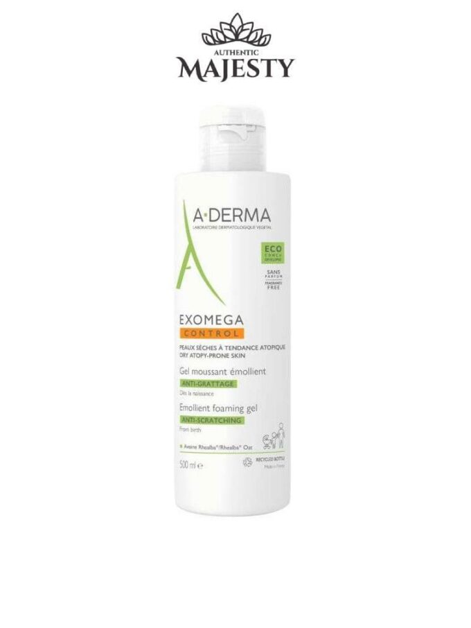 A-Derma Exomega Control Gel Moussant Émollient Anti-démangeaisons - 500 ml -
