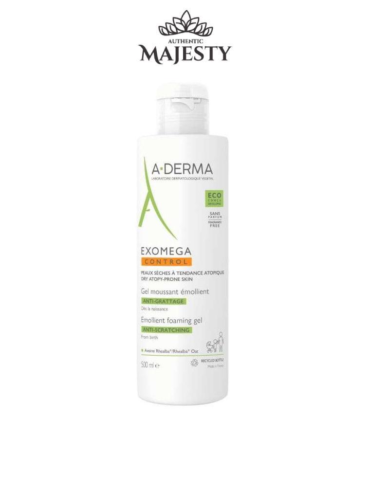 A-Derma Exomega Control Gel Moussant Émollient Anti-démangeaisons - 200 & 500 ml -