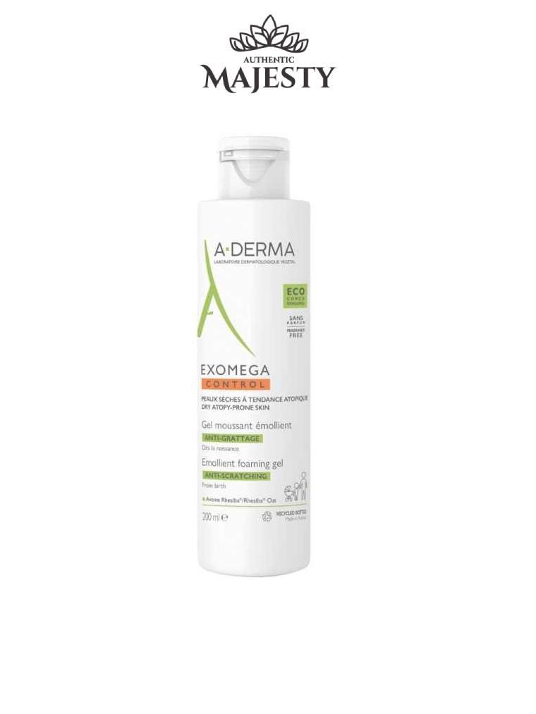A-Derma Exomega Control Gel Moussant Émollient Anti-démangeaisons - 200 & 500 ml -