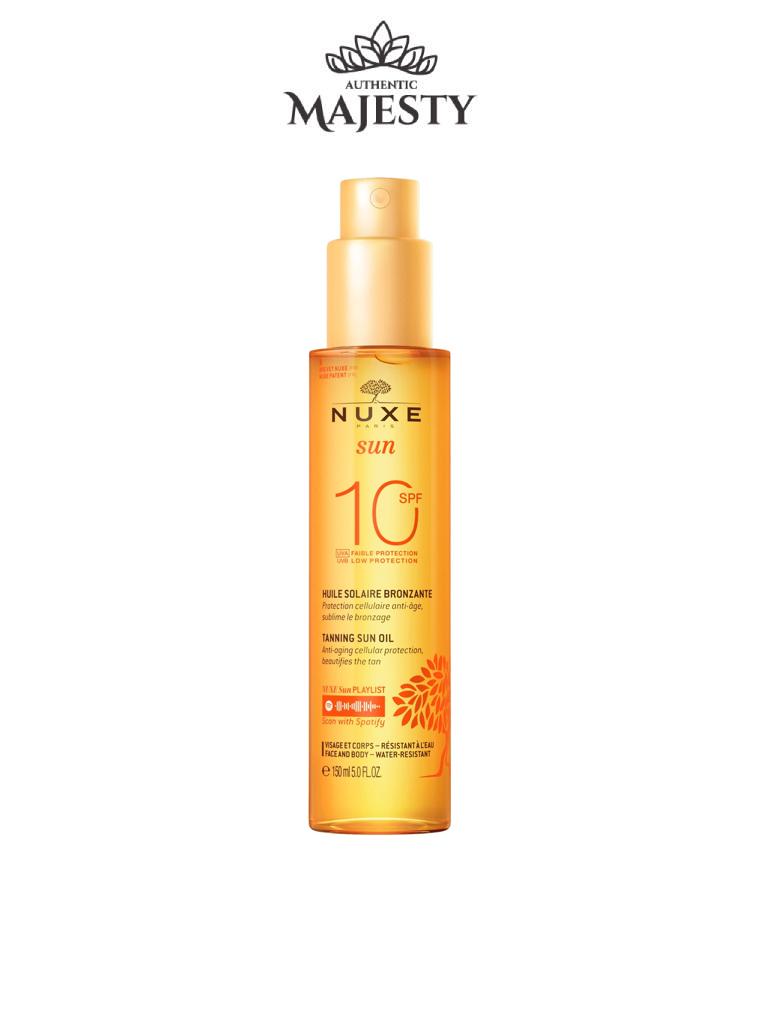 Nuxe 9* Sun Huile Solaire Bronzante Faible Protection SPF10 visage et corps - 150 ml -