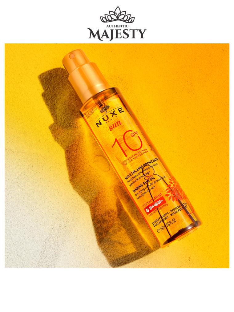 Nuxe 9* Sun Huile Solaire Bronzante Faible Protection SPF10 visage et corps - 150 ml -
