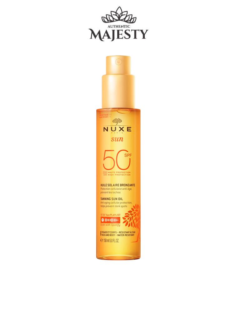 Nuxe 9* Sun Huile Solaire Bronzante Haute Protection SPF50 visage et corps - 150 ml -