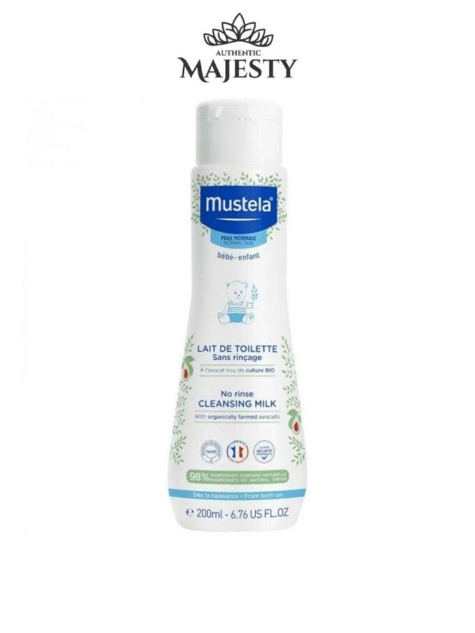 Mustela Lait de Toilette sans Rinçage à l'Avocat Bio - 200 & 500 ml -