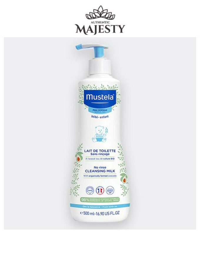Mustela Lait de Toilette sans Rinçage à l'Avocat Bio - 200 & 500 ml -